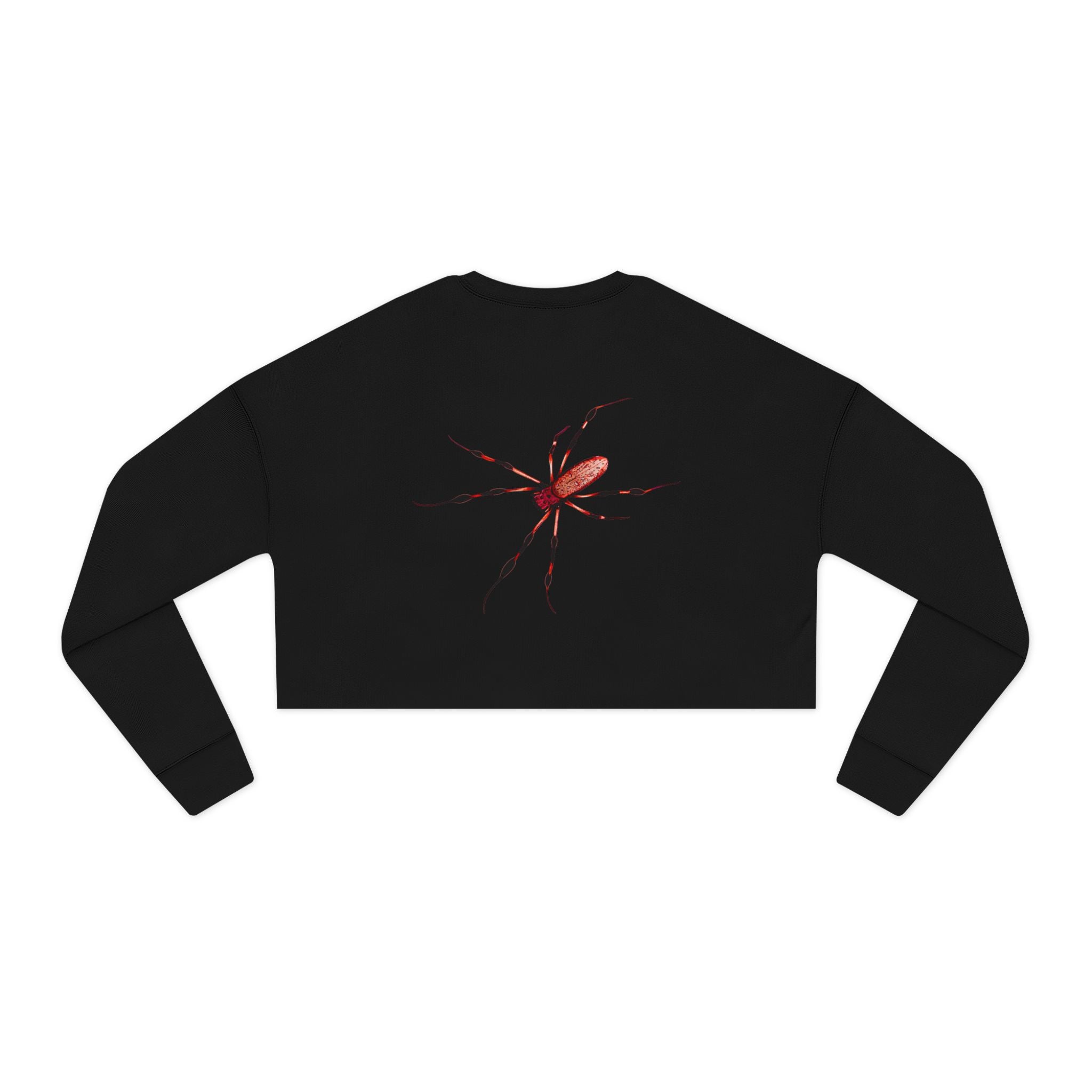 Cropped Sweatshirt — 'Nevada Never Back Down' Dark Spider Graphic
